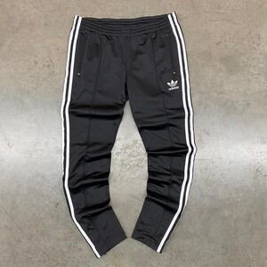 Women's Black‎ and white Adidas track pants